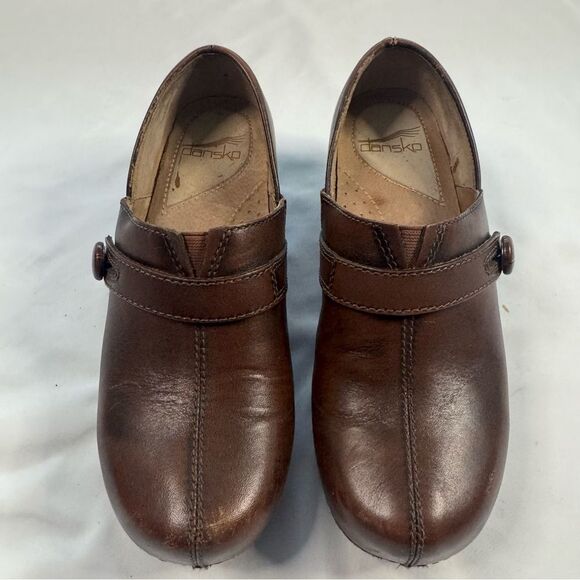 Dansko Brown Leather Mules - Picture 3 of 9